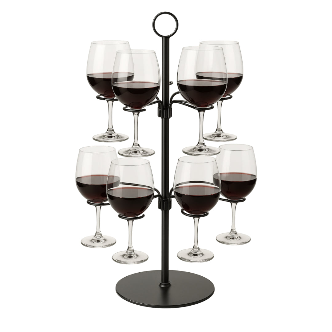 Árbol de Copas de Vino y Cócteles 8 copas