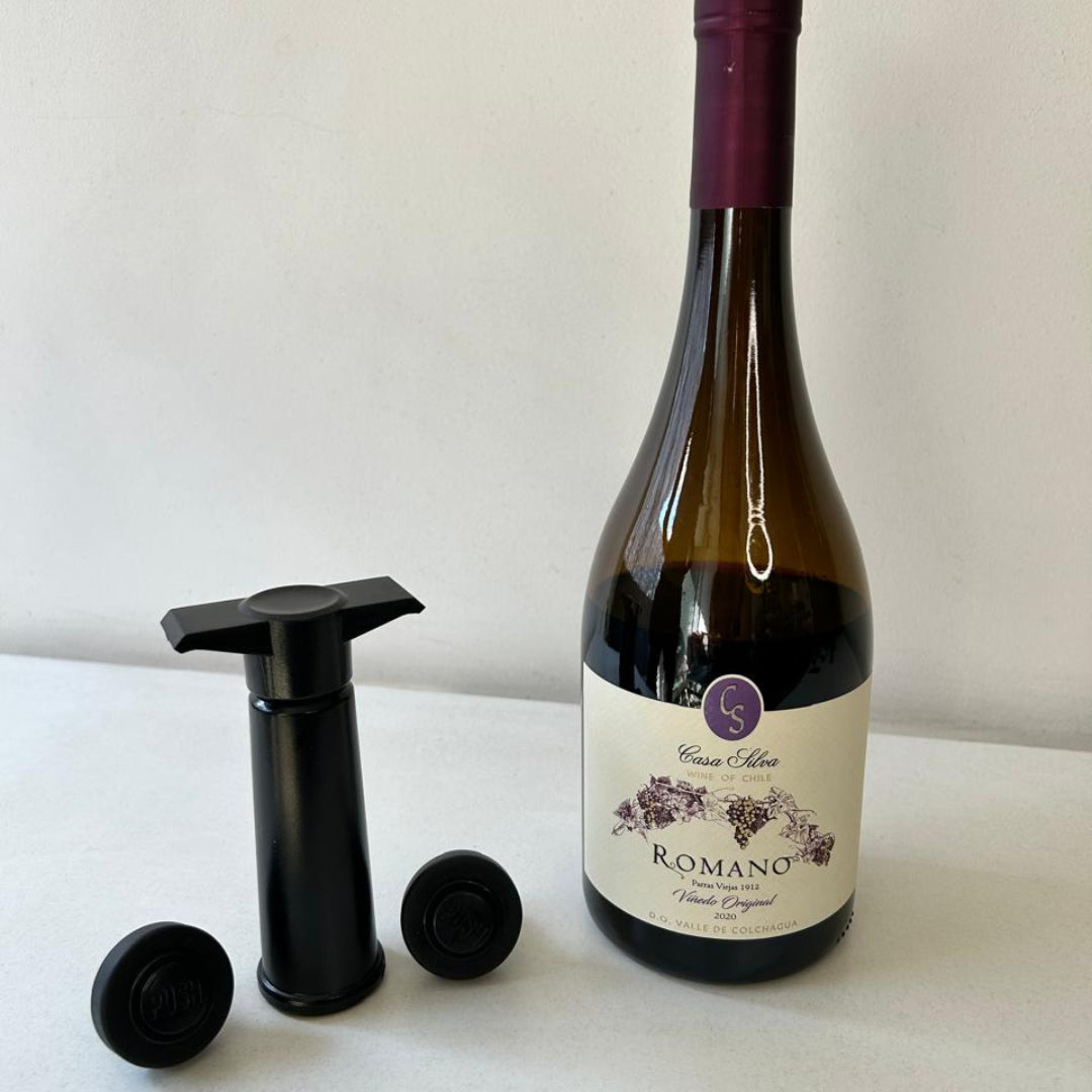 Bomba de Vacío para Vino con Tapones – Conserva tu Vino por Más Tiempo