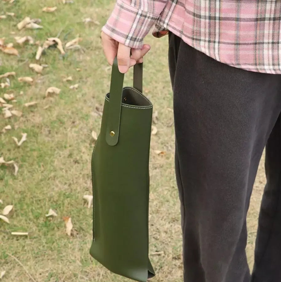 Bolsa para Vino de Ecocuero Verde Oliva – Transporte con Estilo y Protección