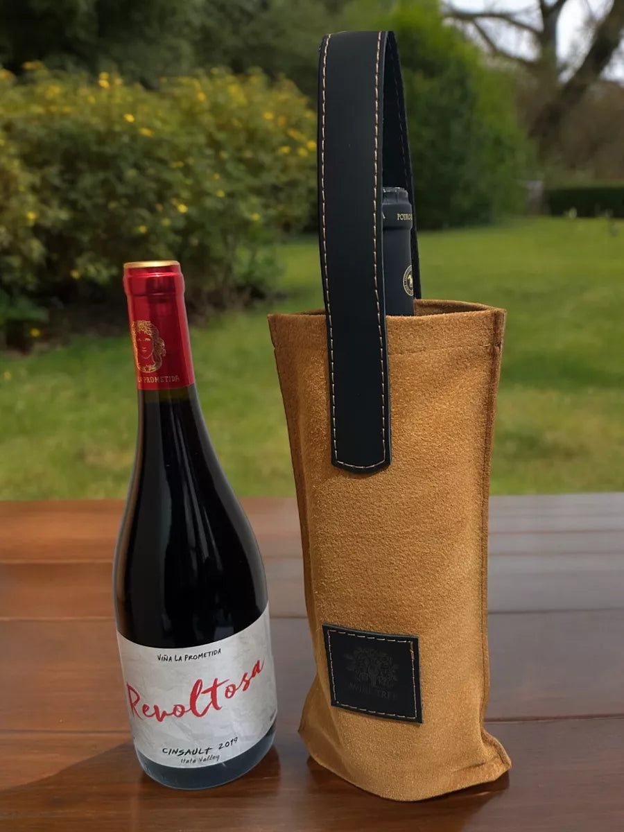 Bolsa de Cuero para Vino – Transporte Seguro y Elegante