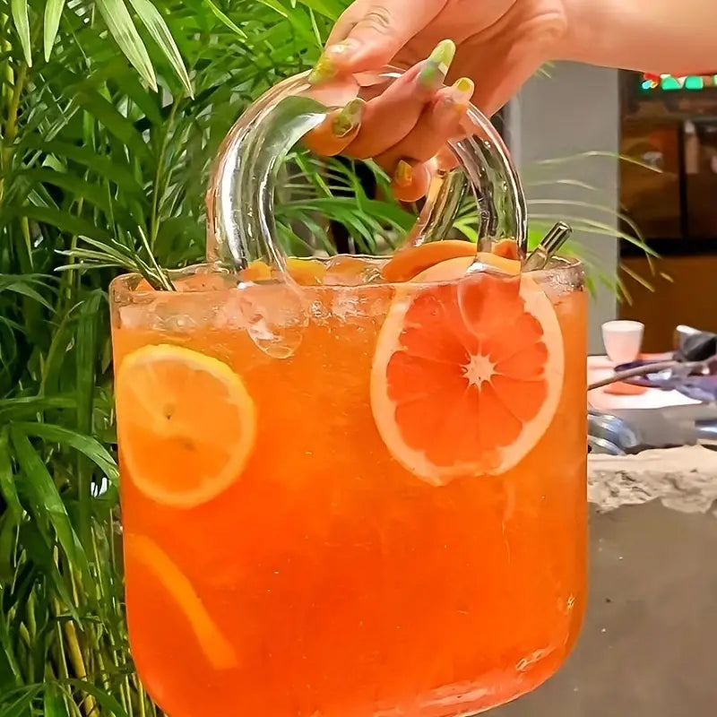 Cartera de vidrio para cócteles y tragos, diseño elegante y original para servir bebidas