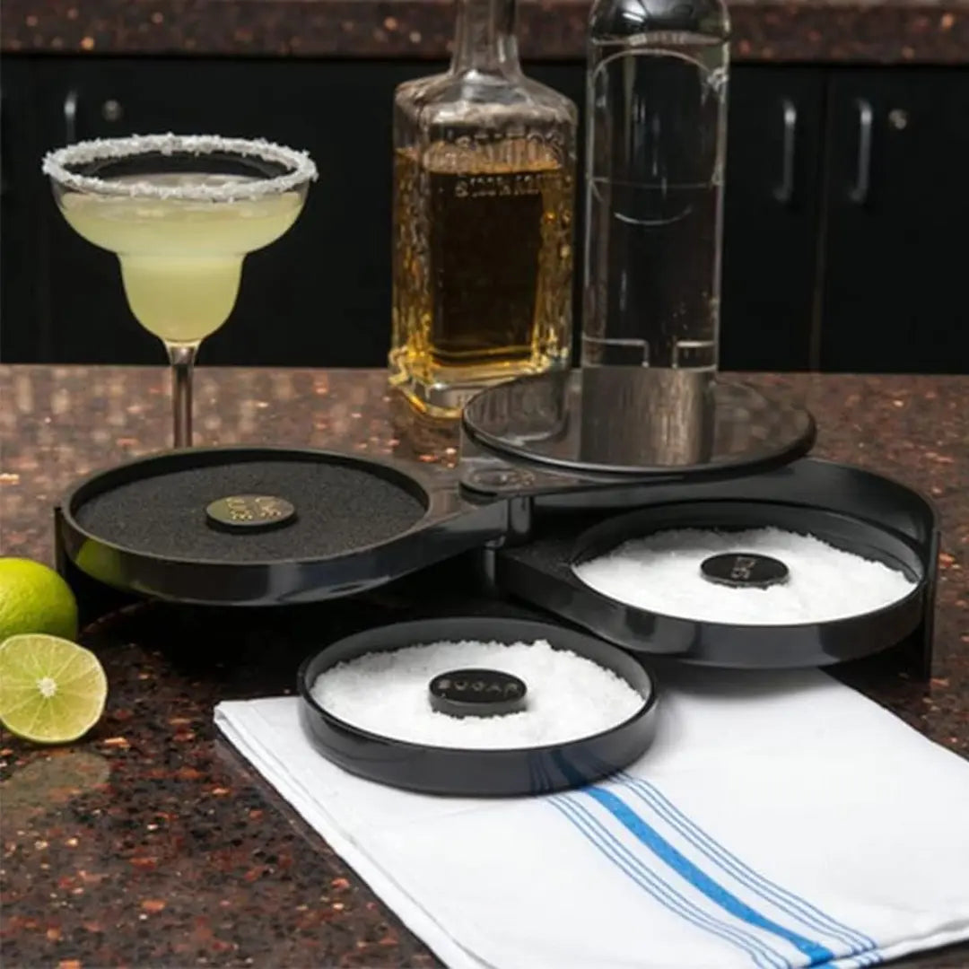 Escarchador de bebidas para margaritas, micheladas y cócteles, accesorio esencial para bares y fiestas.