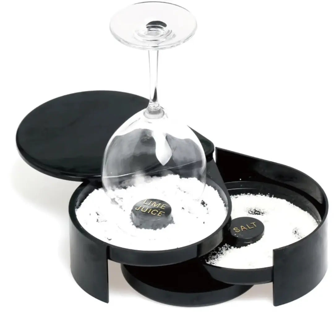 Set escarchador y orillador de copas, ideal para preparar micheladas, margaritas y cócteles con bordes decorados.