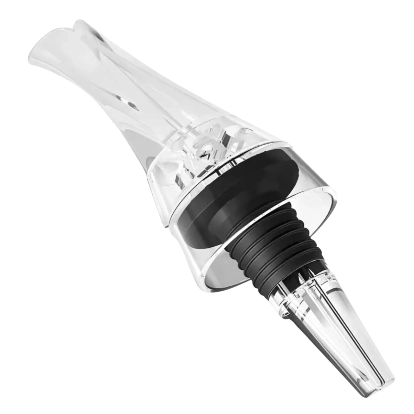 Vertedor aireador de vino para sommeliers y amantes del vino, permite oxigenar y servir con precisión.