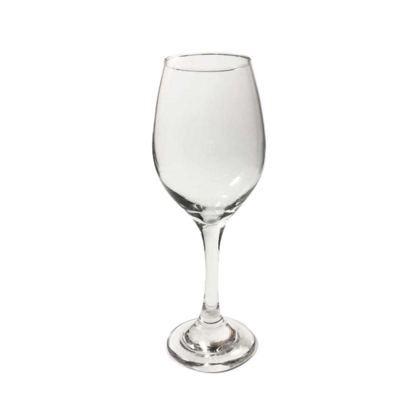 Copa de vino de 385cc en cristal fino, diseñada para realzar los aromas y sabores del vino tinto y blanco.
