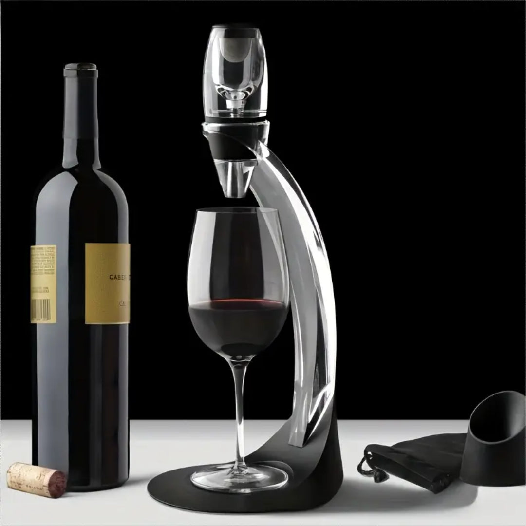Aireador y Decantador de Vino con Base Acrílica