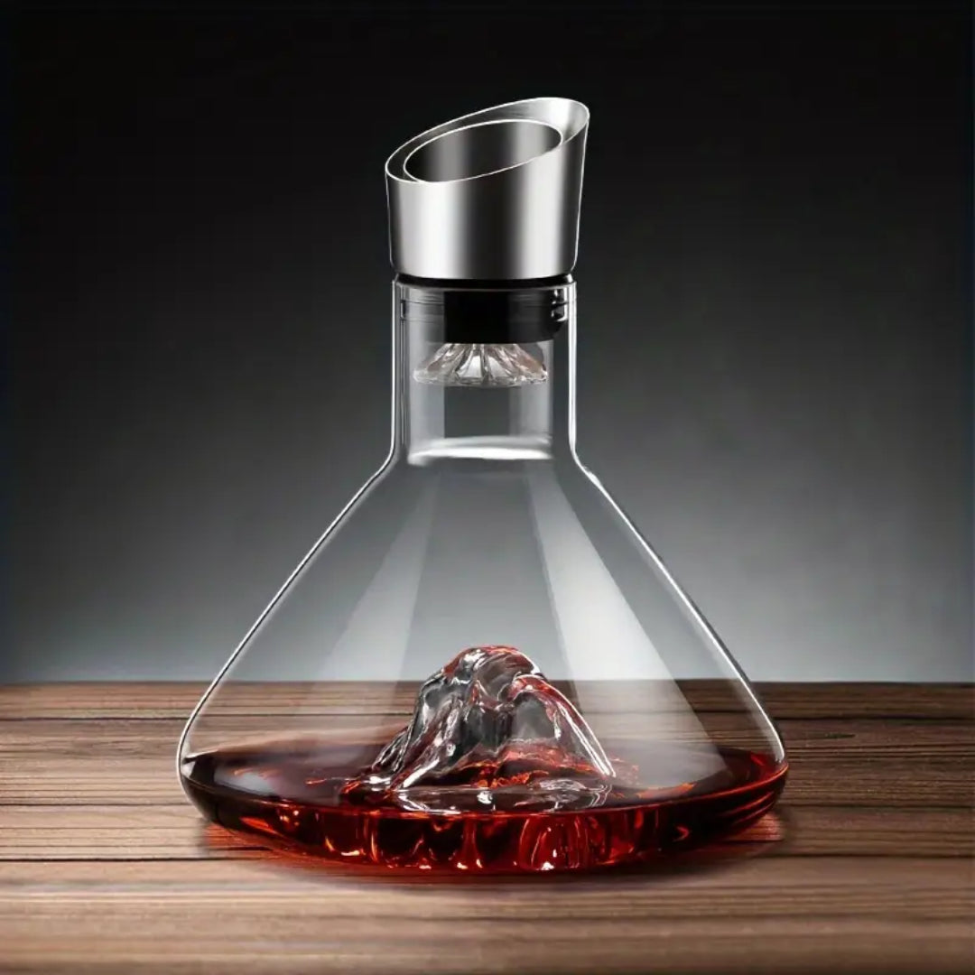 Decantador de vino con filtro montaña 1.470 ml cristal
