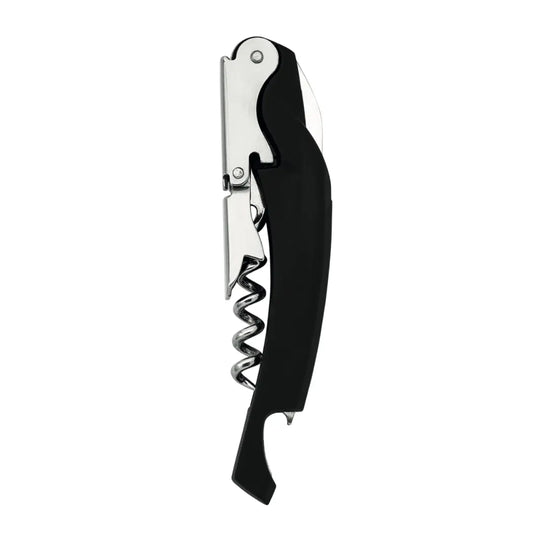 Abridor de vino Ghidini Sommelier con doble apoyo, ideal para sommeliers y amantes del vino.