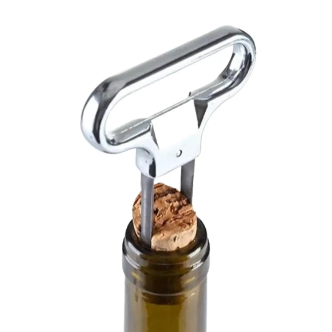 Abridor de vino de láminas Ghidini, diseño clásico italiano perfecto para corchos frágiles o envejecidos.