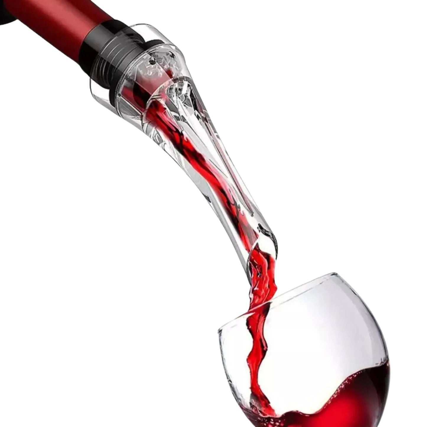 Aireador y vertedor de vino con instalación directa en la botella, diseñado para un flujo suave y óptima oxigenación.