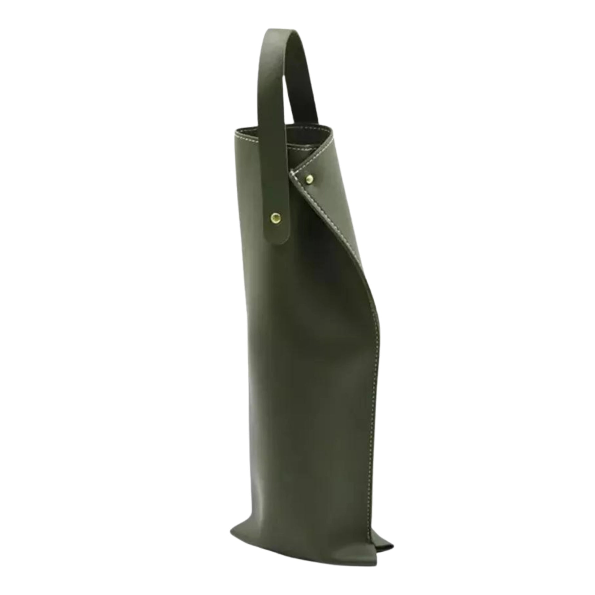 Bolsa de ecocuero para botellas de vino, diseño sofisticado y reutilizable, ideal para regalar o transportar con estilo.