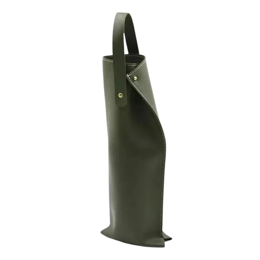 Bolsa de ecocuero para botellas de vino, diseño sofisticado y reutilizable, ideal para regalar o transportar con estilo.