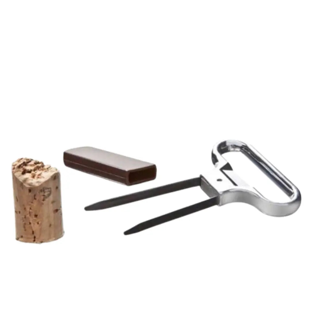 Descorchador de láminas vintage Ghidini, diseño italiano ideal para extraer corchos sin dañarlos.