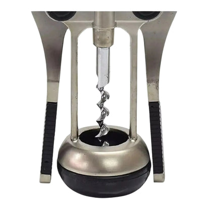 Descorchador profesional con doble ala y mango ergonómico para una extracción de corcho sin esfuerzo.