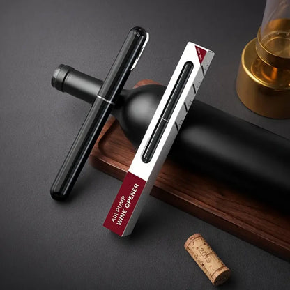 Sacacorchos al vacío portátil para vinos, diseño innovador y fácil de usar.