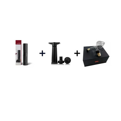 Set Deluxe de experiencia para vino con accesorios premium, ideal para amantes del vino que buscan una degustación sofisticada.