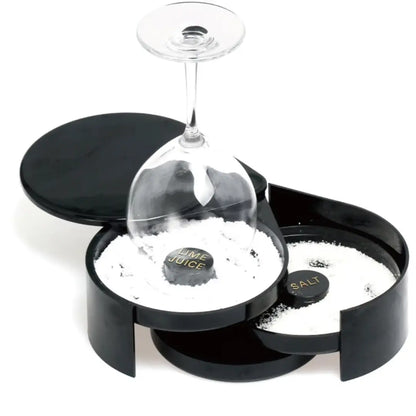 Set escarchador y orillador de copas, ideal para preparar micheladas, margaritas y cócteles con bordes decorados.