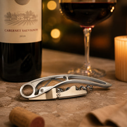 Descorchador de Vino Venecia Ergonómico con Cortacápsulas