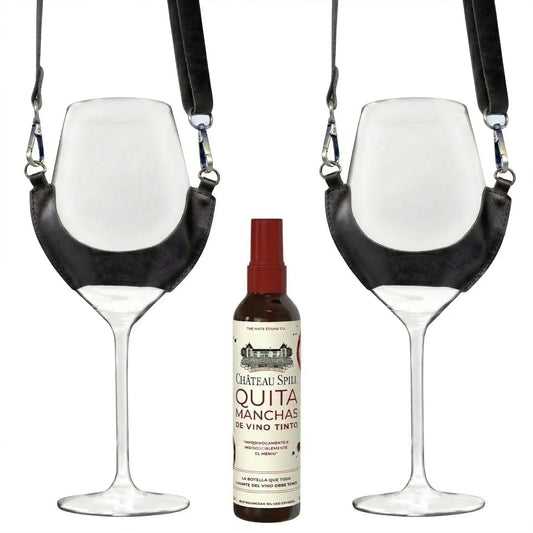 Pack Vino & Estilo – Copas y quitamanchas Chateau Spill