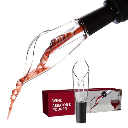 Aireador y vertedor de vino acrílico compacto
