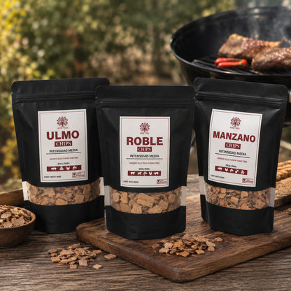 Pack de Chips para Ahumar Roble, Manzano y Ulmo 900 g