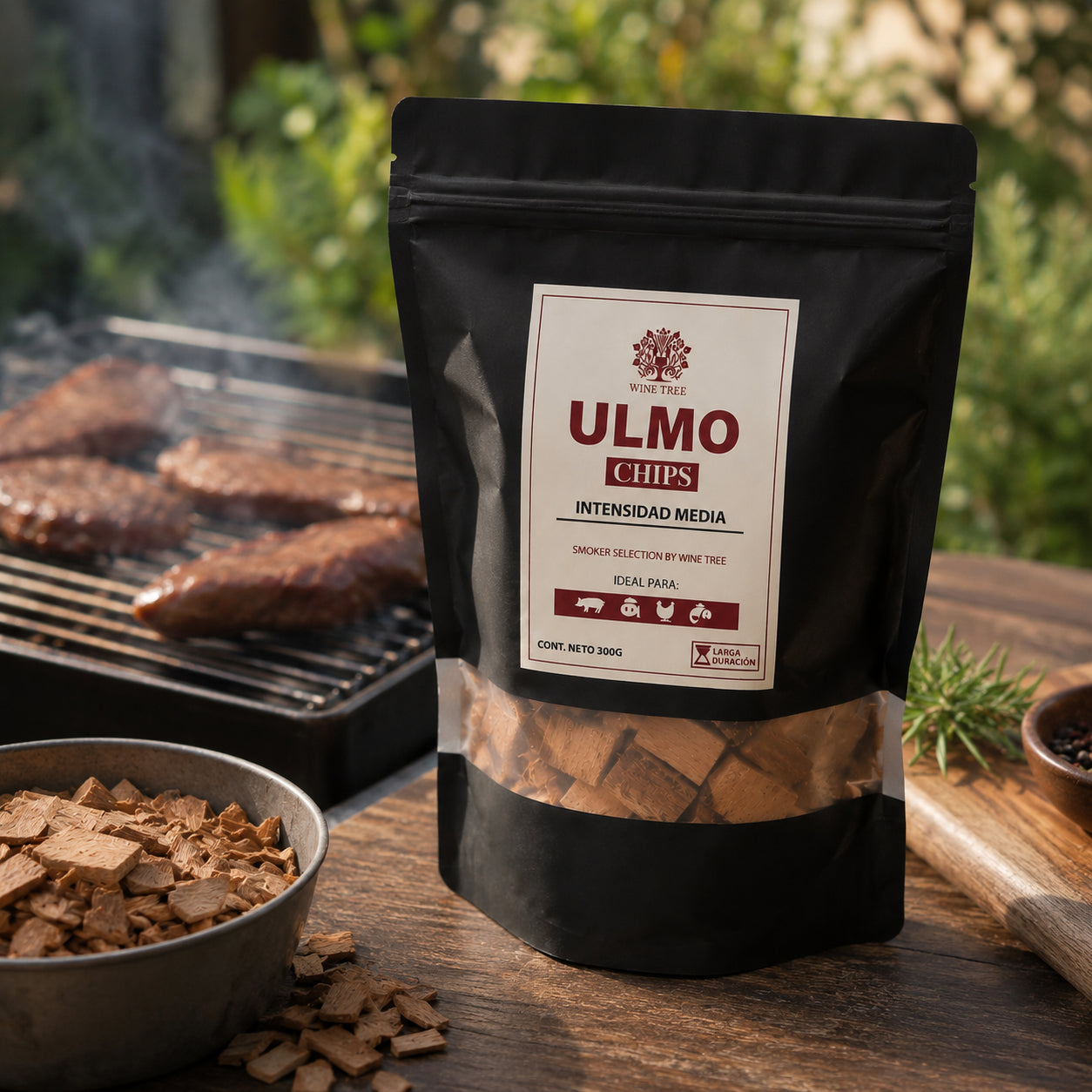 Chips de Ulmo para Ahumar Intensidad Media 300 g