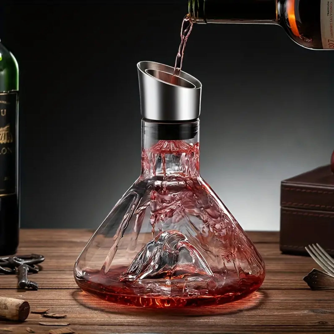 Decantador de Vino con Filtro Inox y Pico de Loto – 1.5L