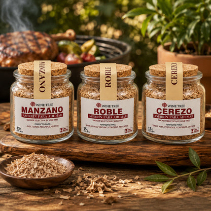 Pack de Aserrín para Ahumar Manzano, Roble y Cerezo 45 g